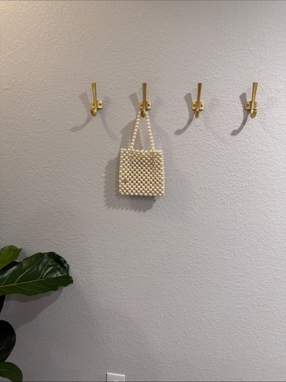 J. Crew Pearl Beaded Mini Bag in Cream